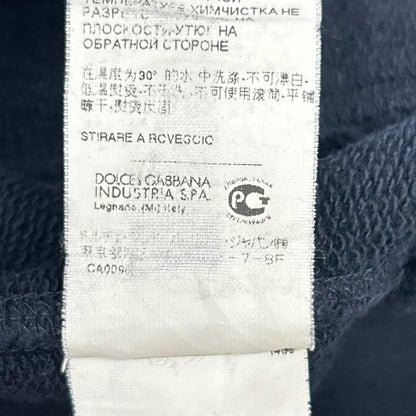 DOLCE&GABBANA Navy Cotton Emblem Patch Track Jacket Size 48