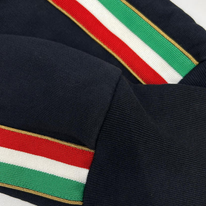 DOLCE&GABBANA Navy Cotton Emblem Patch Track Jacket Size 48
