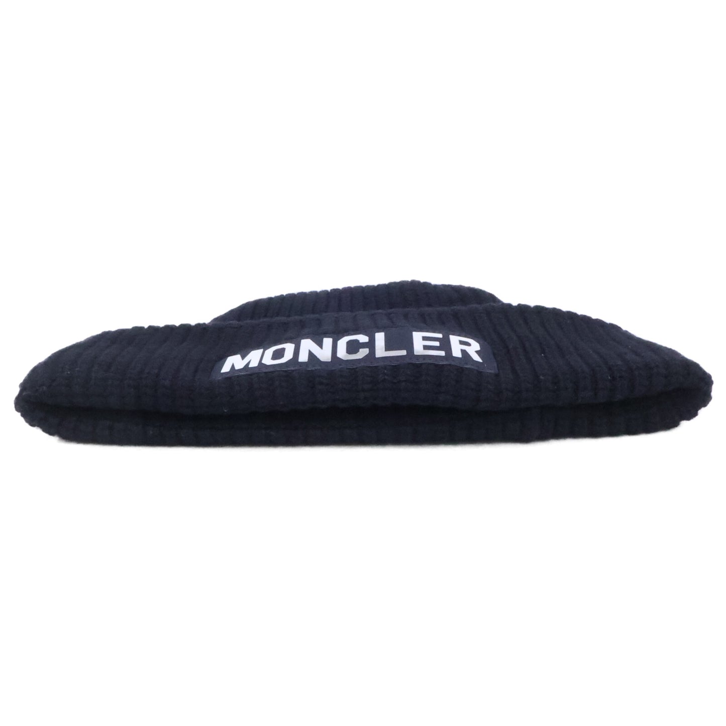 MONCLER Wool Knit Cap Black Size ONE SIZE