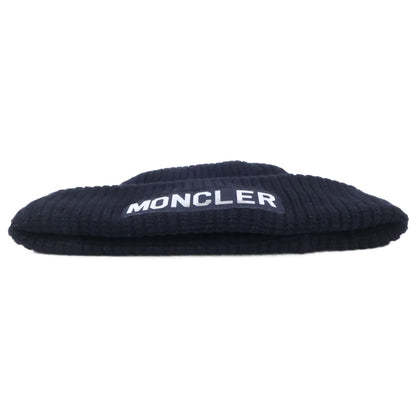 MONCLER Wool Knit Cap Black Size ONE SIZE
