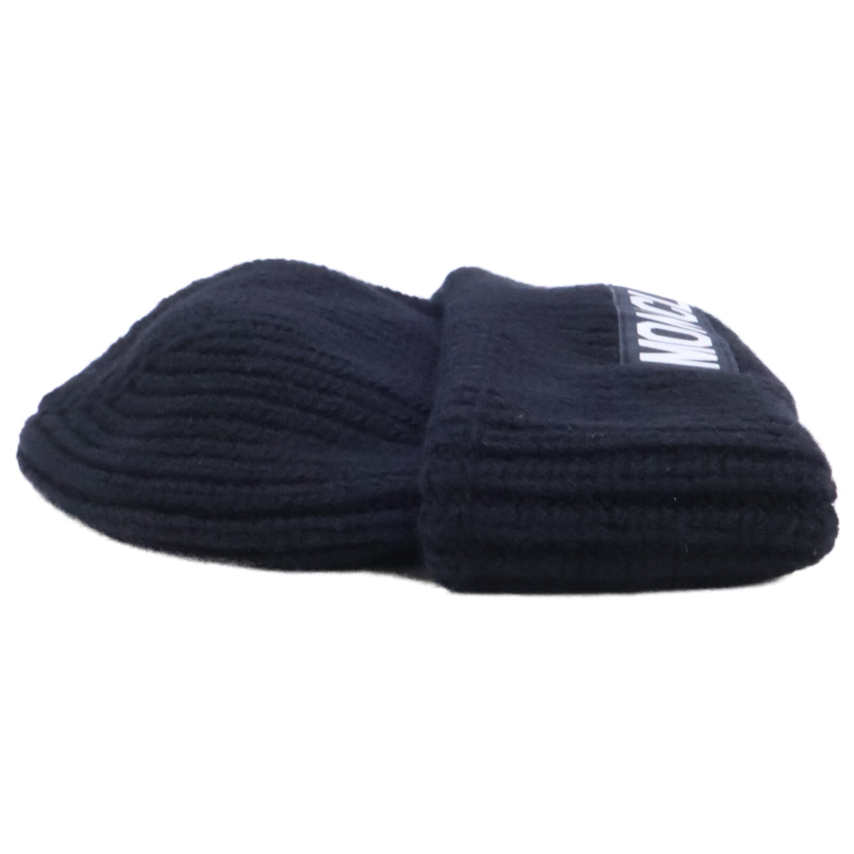 MONCLER Wool Knit Cap Black Size ONE SIZE