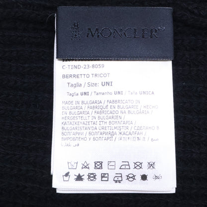 MONCLER Wool Knit Cap Black Size ONE SIZE