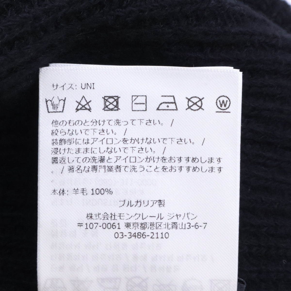 MONCLER Wool Knit Cap Black Size ONE SIZE