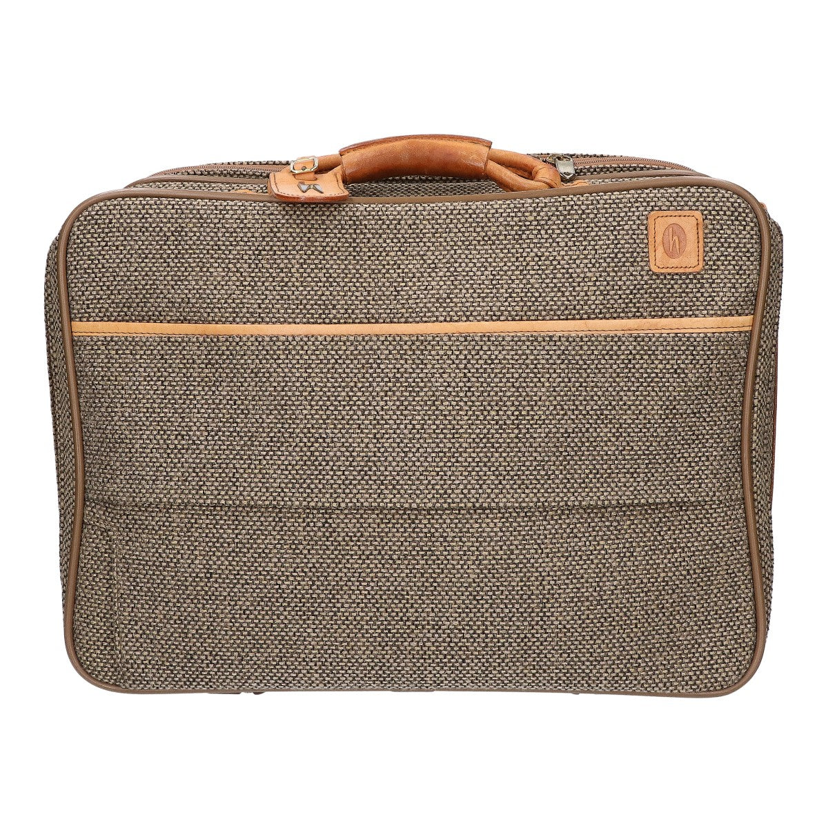 hartmann Tweed Leather Briefcase Beige
