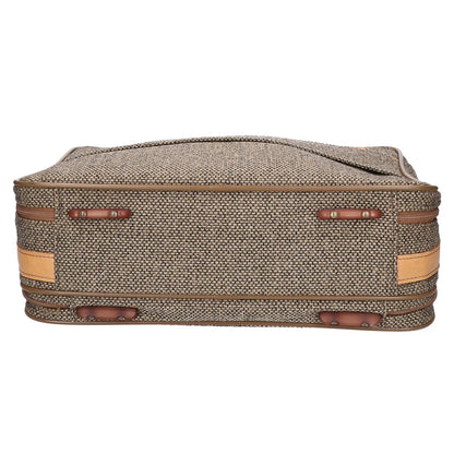 hartmann Tweed Leather Briefcase Beige