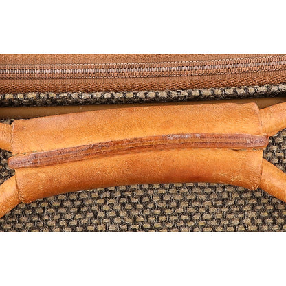 hartmann Tweed Leather Briefcase Beige