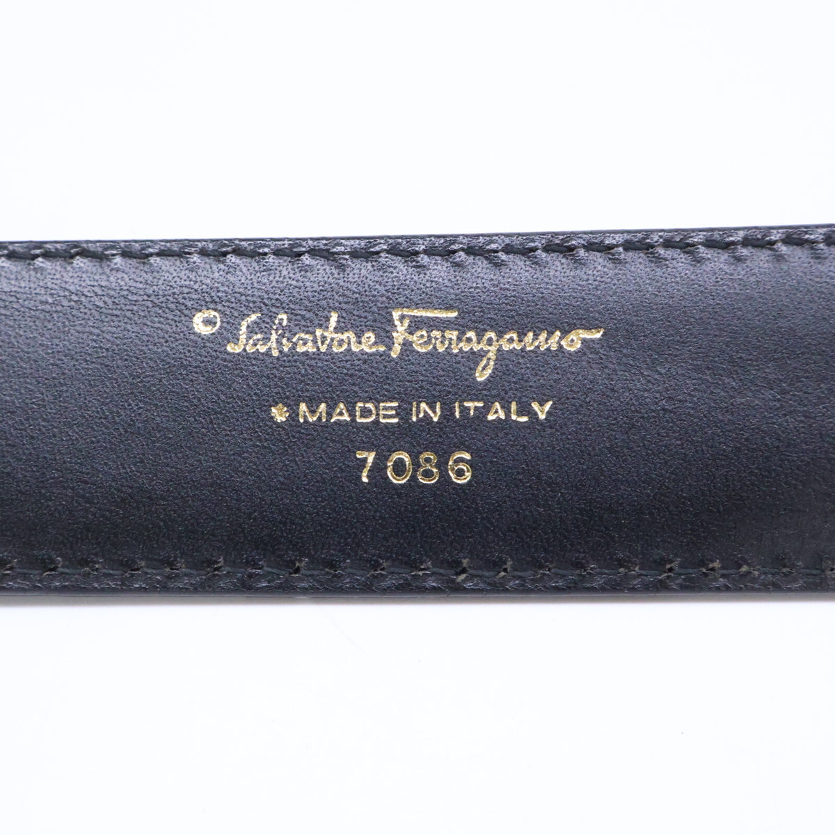 SalvatoreFerragamo Gancini Buckle Leather Belt Size 34