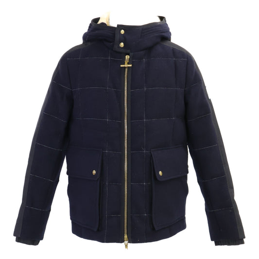 MONCLER GAMME BLEU Fur Hooded Down Jacket Navy Size 1