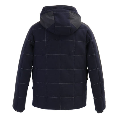 MONCLER GAMME BLEU Fur Hooded Down Jacket Navy Size 1