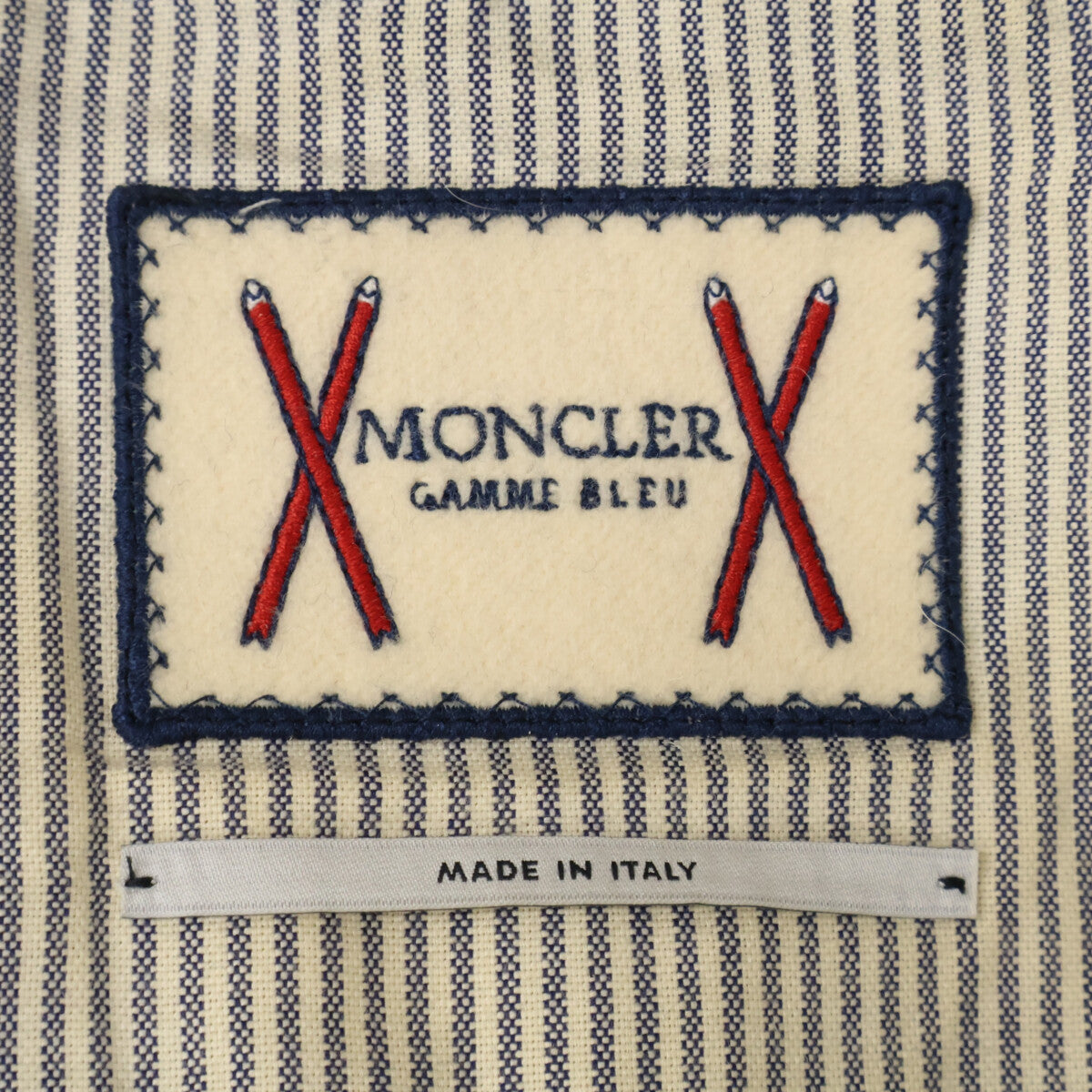 MONCLER GAMME BLEU Fur Hooded Down Jacket Navy Size 1