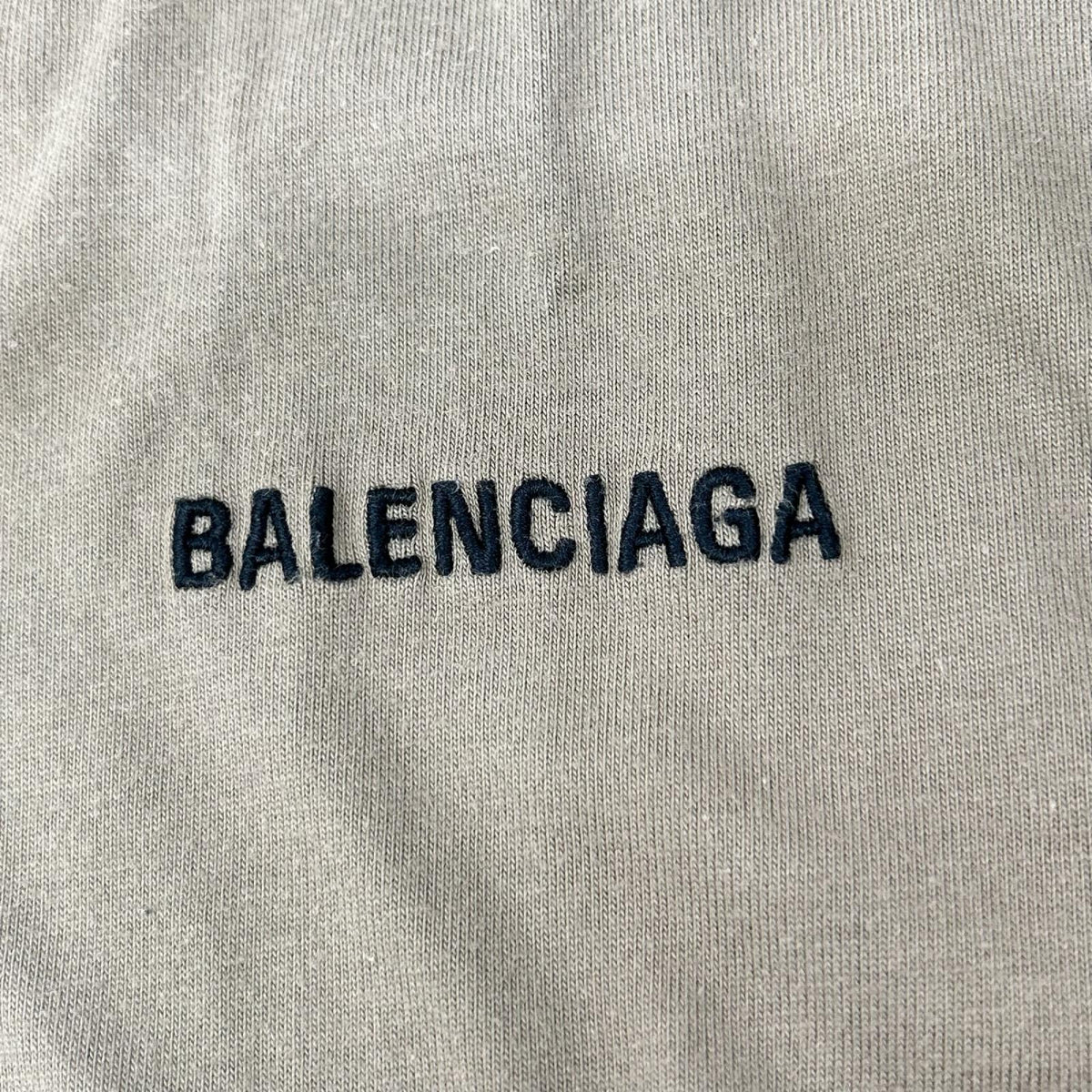 BALENCIAGA 2021 612966 Logo Cotton T-Shirt Beige Size M