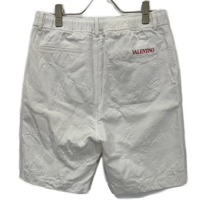 VALENTINO White Camo Bermuda Cotton Pants Size 46