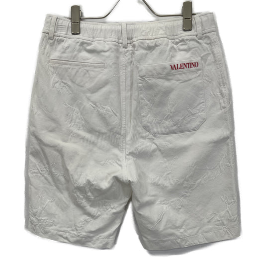 VALENTINO White Camo Bermuda Cotton Pants Size 46