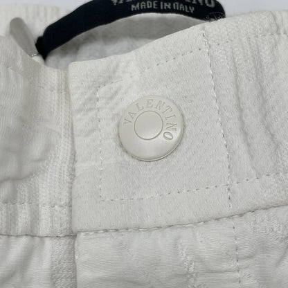 VALENTINO White Camo Bermuda Cotton Pants Size 46