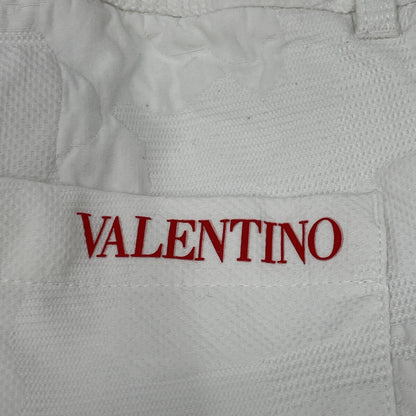 VALENTINO White Camo Bermuda Cotton Pants Size 46