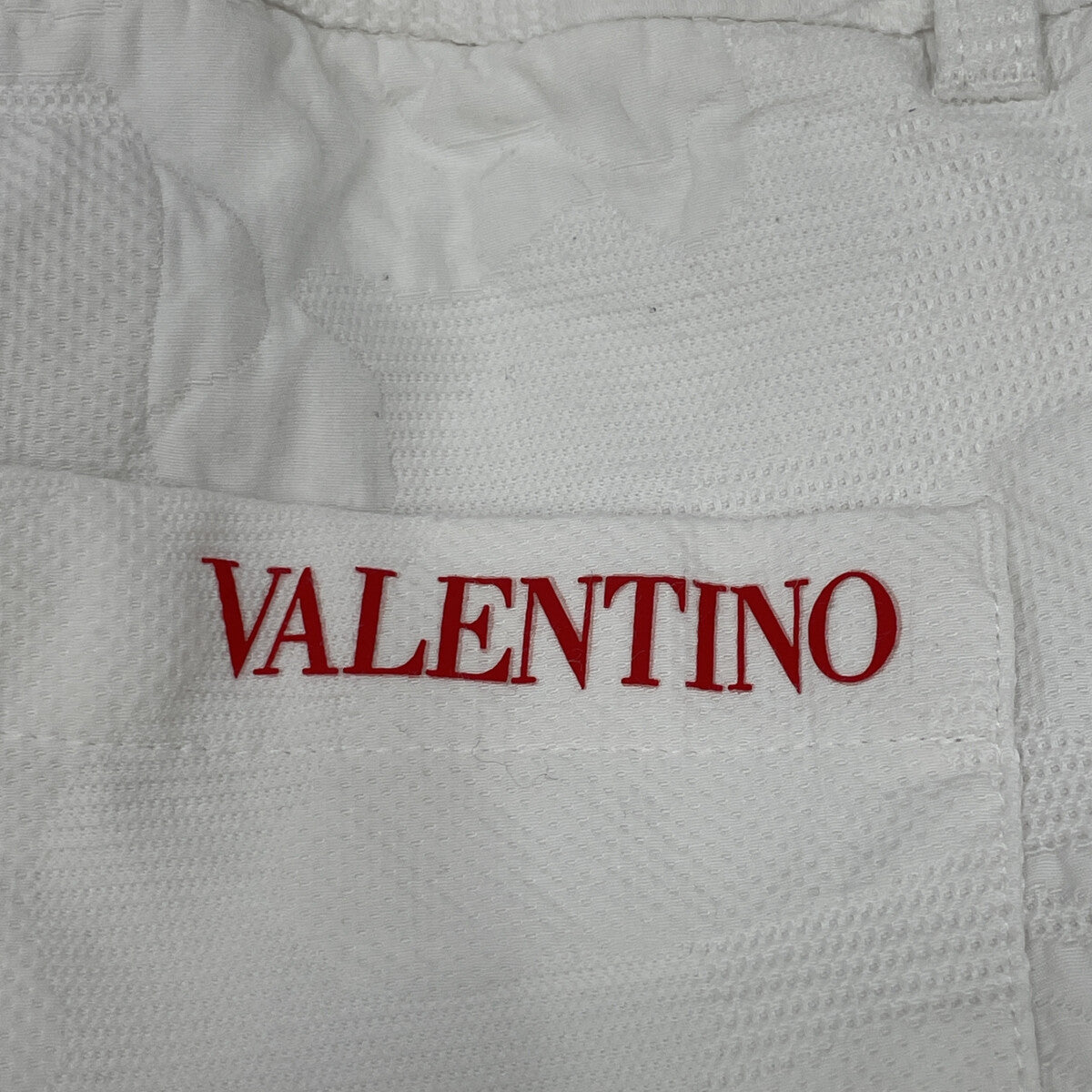 VALENTINO White Camo Bermuda Cotton Pants Size 46