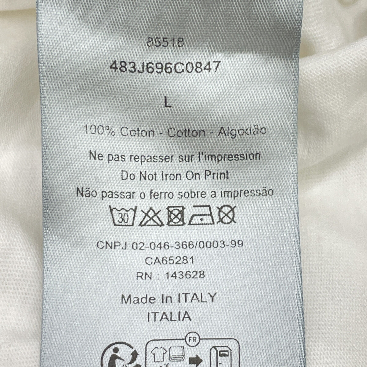 DIOR SS24 White/Pink Logo Cotton T-Shirt Size L