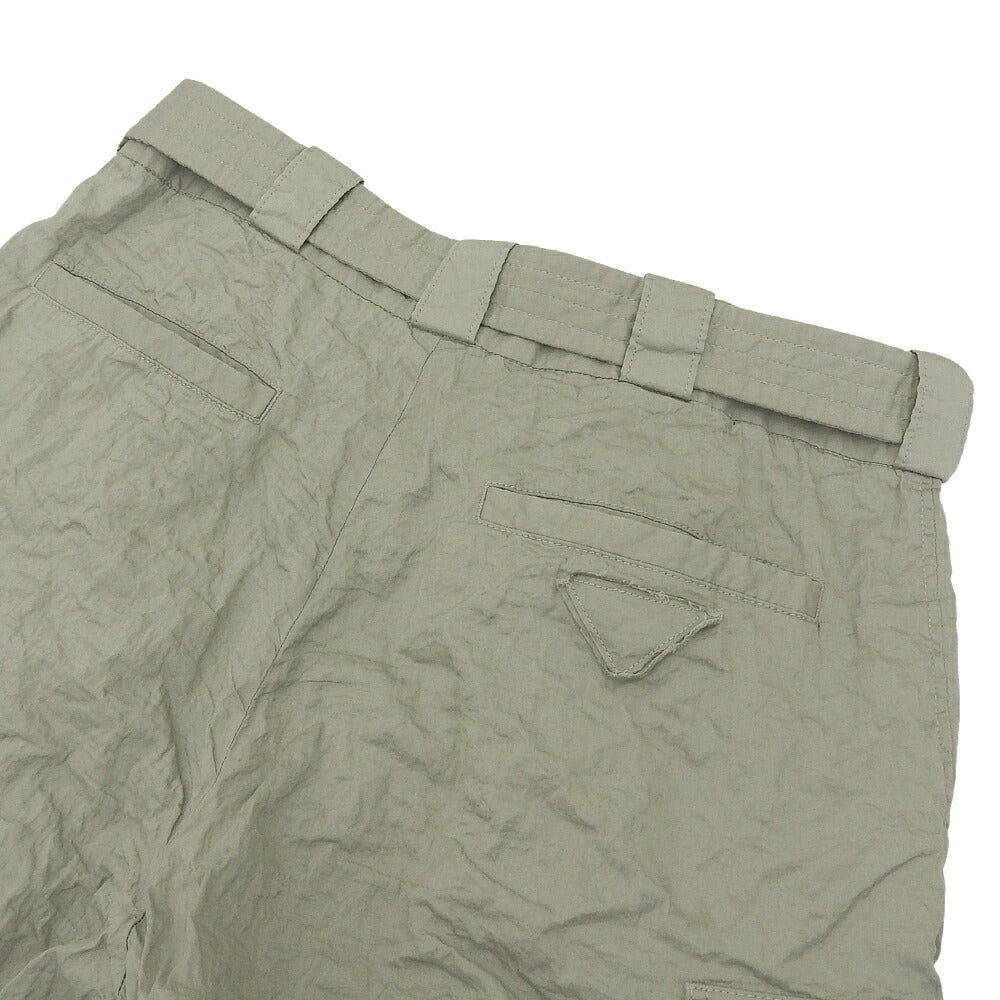 PRADA 24SS Khaki Stretch Cotton Bermuda Shorts Size S