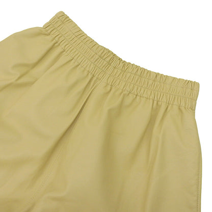 BOTTEGA VENETA Yellow Leather Shorts Size XS