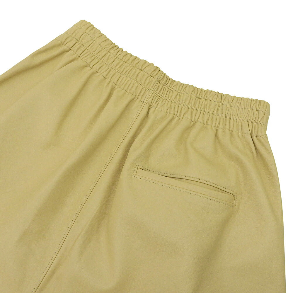 BOTTEGA VENETA Yellow Leather Shorts Size XS