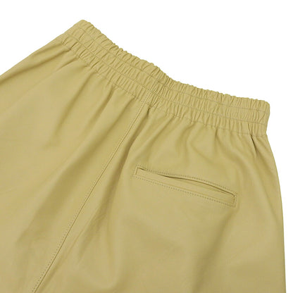 BOTTEGA VENETA Yellow Leather Shorts Size XS