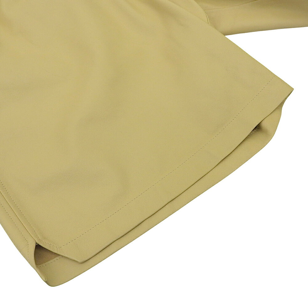 BOTTEGA VENETA Yellow Leather Shorts Size XS