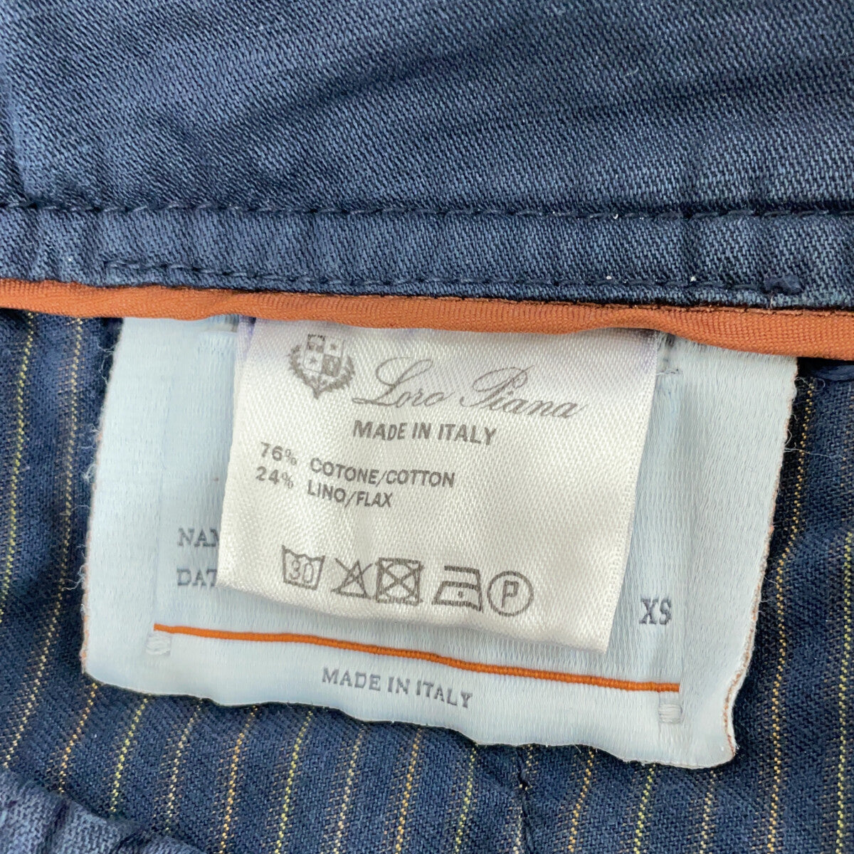 Loro Piana Navy Cotton Shorts Size XS