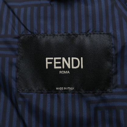 FENDI FW0883 Mink Fur Side Tape Down Jacket Navy Size 48