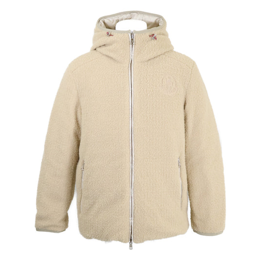 MONCLER HAFFNER Genius Reversible Boa Jacket Beige Size 2