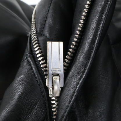 HERMES Lambskin Down Jacket Black Size 50