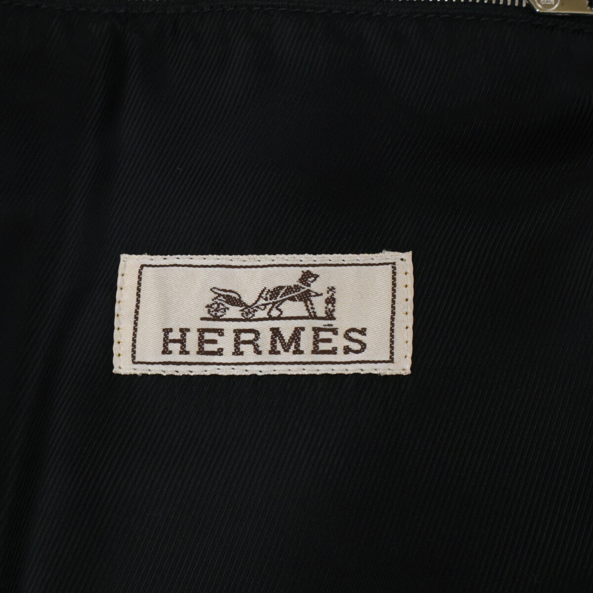 HERMES Lambskin Down Jacket Black Size 50