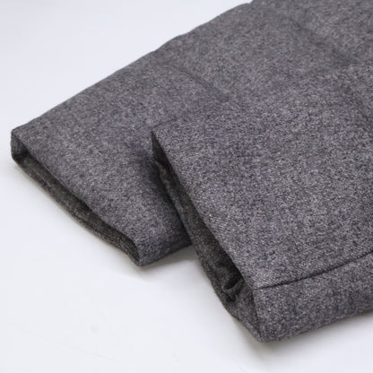 HERNO PIACENZA Cashmere Silk Fur Trim Jacket Gray Size 48
