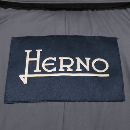 HERNO PIACENZA Cashmere Silk Fur Trim Jacket Gray Size 48