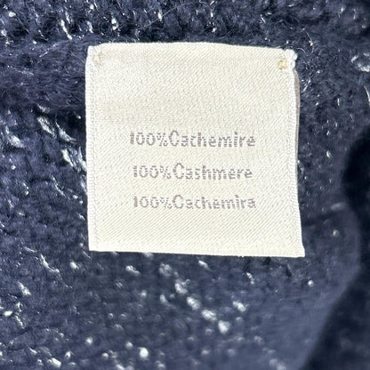 HERMES Navy Cashmere Knit Sweater Size M