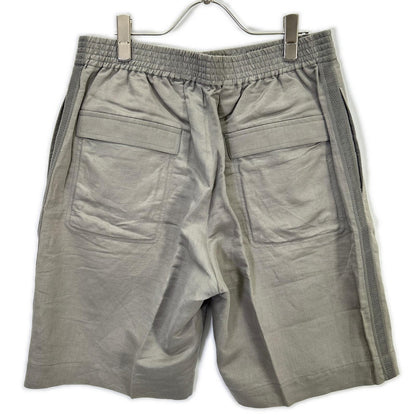 HERMES Gray Linen Blend Side Mesh Shorts Size 42