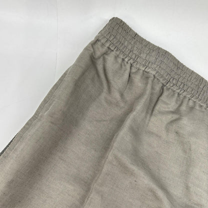 HERMES Gray Linen Blend Side Mesh Shorts Size 42
