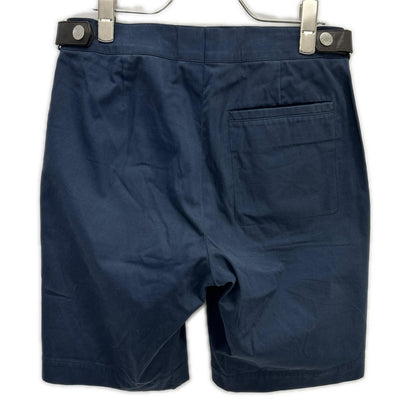 HERMES Navy Sellier Button Cotton Shorts Size 38