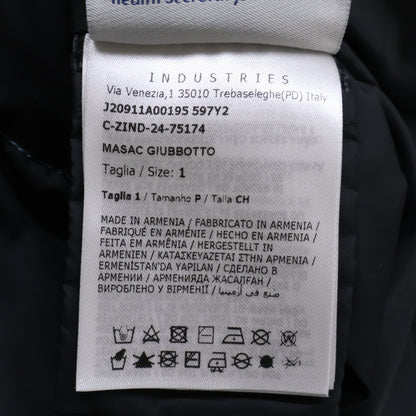 MONCLER MASAC Hooded Down Jacket Blue Size 1