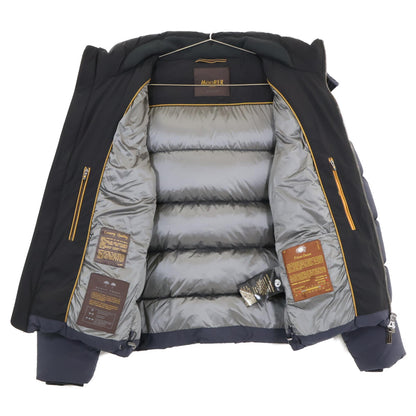 MOORER BRETT-SKT Acqua Proof Hooded Down Jacket Navy Size 44