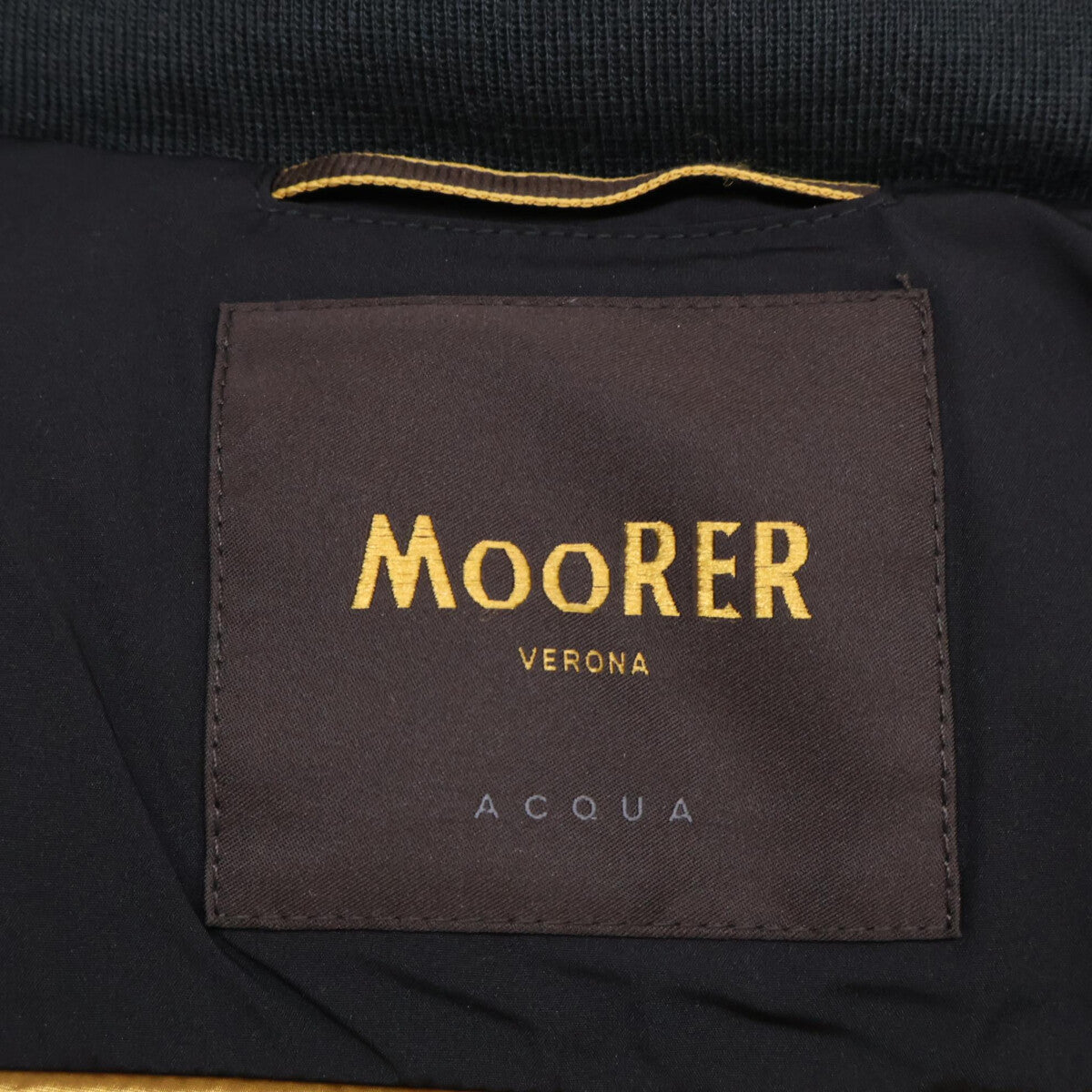 MOORER BRETT-SKT Acqua Proof Hooded Down Jacket Navy Size 44