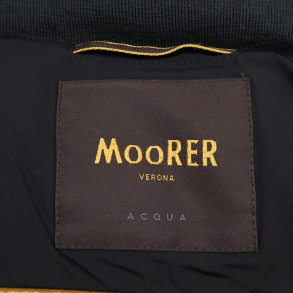 MOORER BRETT-SKT Acqua Proof Hooded Down Jacket Navy Size 44