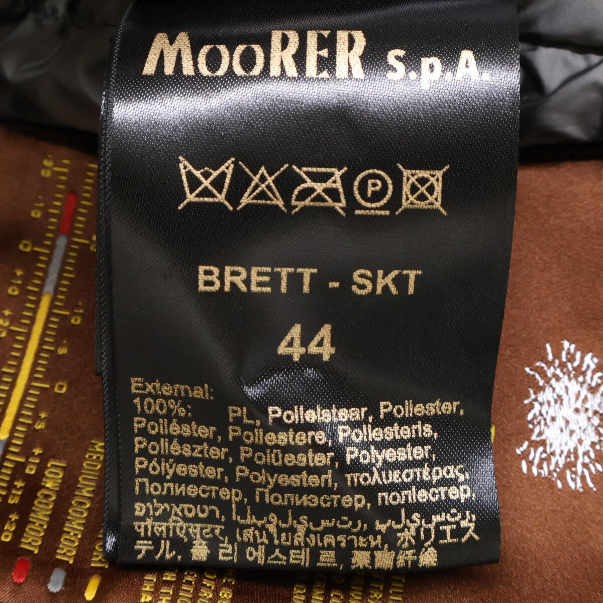 MOORER BRETT-SKT Acqua Proof Hooded Down Jacket Navy Size 44