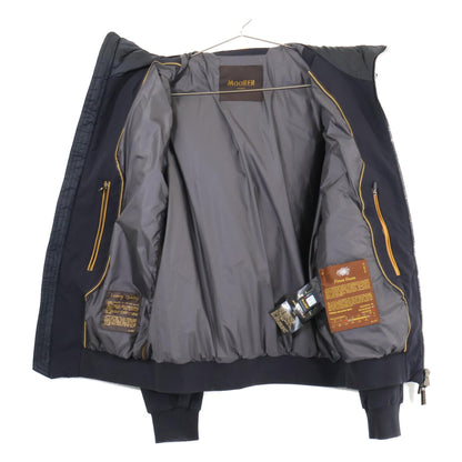 MOORER DOGE-SHF Hooded Hybrid Down Jacket Dark Navy Size 44