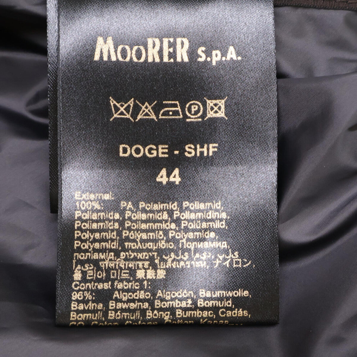MOORER DOGE-SHF Hooded Hybrid Down Jacket Dark Navy Size 44