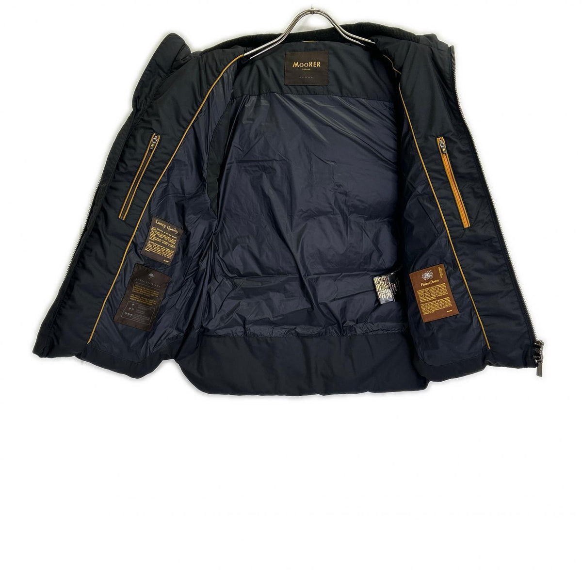 MOORER FIRE-WK Hooded Down Vest Navy Size 46