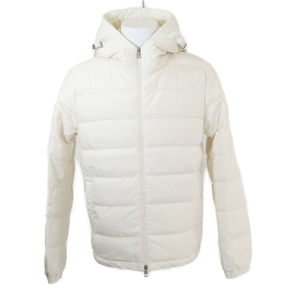 MONCLER LAVERAET Hooded Down Jacket White Size 1