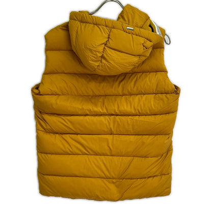 HERNO Mustard Hooded Nylon Down Vest Size 46