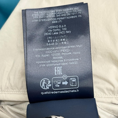 HERNO Resort Coupled Knit Effect Down Jacket Size 44