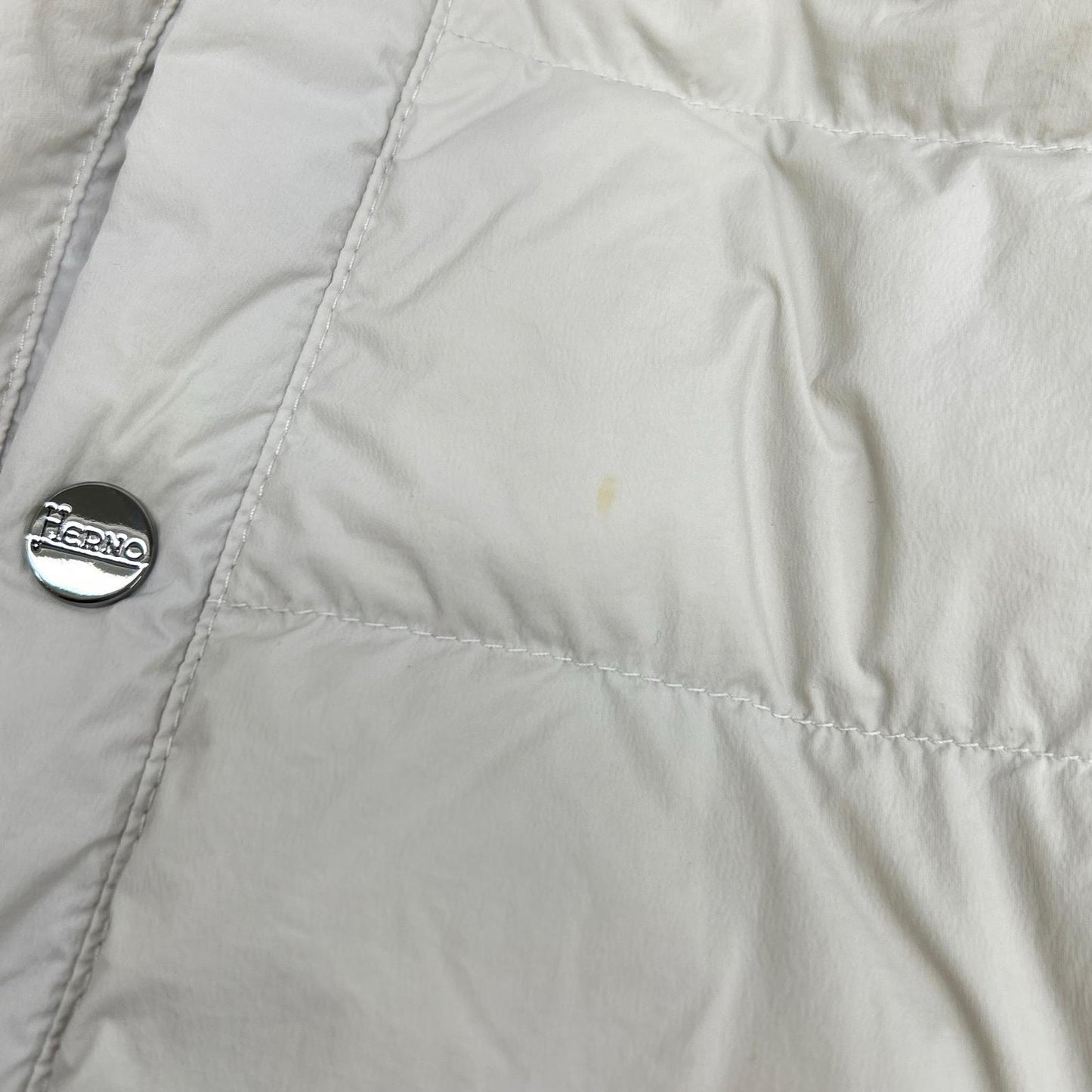 HERNO Resort Coupled Knit Effect Down Jacket Size 44
