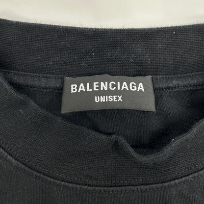 BALENCIAGA Black Slime Logo Oversized T-Shirt Size XS
